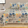 HomeKart Floral Printed Cotton Feel Double Bedsheet with 2 Pillow Covers 200 Tc Soft  Premium Printed Bedsheet for Home Bedroom Grey & Blue