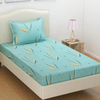 HomeKart Microfiber 160 TC Flat Single Bedsheets for Summer Breathable with 1 Pillow Covers Mint Green
