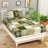HomeKart Premium Microfiber 144 TC Flat Single Bedsheets Breathable with 1 Pillow Cover TC 144 Light Green