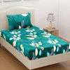 HomeKart Microfiber 160 TC Flat Single Bedsheets for Summer Breathable Wrinklefree  with 1 Pillow Covers Dark Green