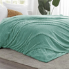 Homekart Pencil Pattern Flannel Fleece Sherpa Blanket Soft Plush Fluffy Season AC and Mild Winter Reversible Blanket Single Bed Mint Green
