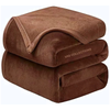 Homekart Premium Solid Color Soft Plush Mink Blanket Ultra Cozy and Warm Silky Soft All-Season Double Bed Blanket TC - 120 Brown