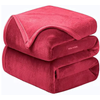 Homekart HOMEKART Premium Solid Color Soft Plush Mink Blanket Ultra Soft All-Season Double Bed Blanket for Bed TC - 120 Red