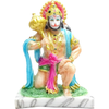 Alila Marble God Bajrangbali Mahavir in Beautiful Mudra Idol Multicolour