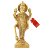 Uapan Lord Bhagwan Vishnu Narayann Idol I Holding Club Gada for Home Decor Mandir Temple Decorative Showpiece 14 cm