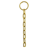 Uapan Iron Chain with Brass Finish for Hanging Bell Diya with hook