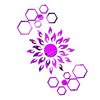 Bikri Kendra Ind Sun with 12 Hexagon Rings  Mirror Stickers for Wall, Acrylic Sticker for Wall