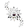 Bikri Kendra Art BK68 Sun Silver with Butterfly Silver 20-3D Acrylic Mirror Stickers for Wall