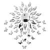 Bikri Kendra Art BK64 Sun Silver with Butterfly Silver 20-3D Acrylic Mirror Stickers for Wall