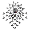 Bikri Kendra Sun Black with 20 Black Butterfly Wall Mirror Stickers 3D Acrylic Sticker