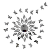 Bikri Kendra Art BK147 Sun Black with 20 Black Butterfly 3D Acrylic Mirror Stickers for Wall