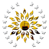 Bikri Kendra Sun Golden 20 Butterfly Silver Acrylic Animals Wall Refrigerator Sticker Gold