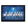 Lifehaxtore Seven Lucky Running Vastu Horses Art Framed Painting