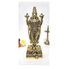 Gold Art India Lord Tirupati Balaji Gold Plated Antique Matte Idol with Garuda