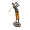 Two Moustaches Golfer Shot Brass Showpiece Figurine
