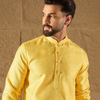 Anouk Men Embroidered Kurta Yellow