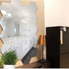 Bikri Kendra Hexagon 20 Silver Stickers for Wall Acrylic Mirror Wall Decor Sticker Wall Stickers Acrylic Stickers