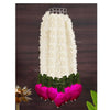 Garlands for Home Decoration Lotus Hangings Offwhite Fabric & Solawood Lotus Buds Jamsine Lotus - 6