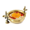 Two Moustaches Deep Laksmi Design Brass Traditional Urli Bowl Golden Standard