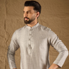 Anouk Men Embroidered Kurta Grey