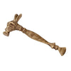 Two Moustaches Brass Hammer Decorative Showpiece Antique Yellow