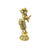Two Moustaches Brass Lady with Mirror Showpiece