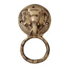 Two Moustaches Elephant Face Brass Door Knocker