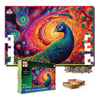 Playhills The Precious Peacock 500 Piece Wooden Jigsaw Puzzle for Teens & Adults Spirit Animal Series