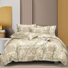 The Home Style Cotton Feel Glace Cotton Elastic Single Bed Bedsheet With 1 Pillow Cover 300 TC Desert Ivory