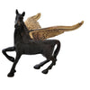Two Moustaches Flying Angel Brass Horse Showpiece for Home Decor
