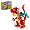 Lego 31145 Creator 3in1 Red Dragon Toy to Fish Figure to Phoenix Model, Animal Set for Kids, Gift Idea for Boys and Girls Aged 6 and Up