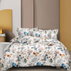 The Home Style Supersoft Cotton Feel Glace Cotton King Size Printed Flat Double Bedsheet wih 2 Pillow Cover 400 TC Florenza