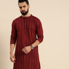 Anouk Men Printed Pure Cotton Straight Kurta