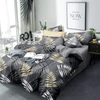The Home Style Cotton Feel Glace Cotton Floral Printed King Size Double Bed Bedsheet With 2 Pillow Cover 300 TC Midnight Leaf