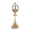 Two Moustaches Brass Shiva's Trishul with Damru Decorative Showpiece