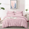 The Home Style 400 TC Supersoft 100% Cotton Printed Flat King Size Double Bed Bedsheet with 2 Pillow Cover Ballet Pink