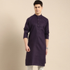 Anouk Men Solid Kurta Purple
