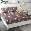 The Home Style Super Soft Microfiber 6D Flat King Size Double Bed Bedsheet  With 2 Pillow Cover 300 TC Graphite Triangle
