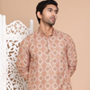 Anouk Men Geometric Printed Sequinned Kurta