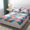 The Home Style Supersoft Cotton King Size Printed Flat Double Bedsheet with 2 Pillow Cover 300 TC Multicolor Abstract