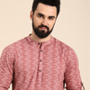Anouk Men Geometric Printed Pure Cotton Short Kurta