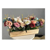 Wooden Pot with Multi-Design Dry Artificial Flowers Multi Long