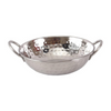 Indian Art Villa Stainless Steel Kadhai Wok With Hammered Finish And Dual Handles - 270 gms