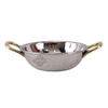 Indian Art Villa Steel Kadhai Wok Brass Handle - 287 gms