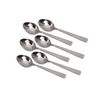 IndianArtVilla Matt Finsh Stainless Steel Dessert Spoon Cutlery Set, 6 Pieces