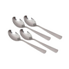 IndianArtVilla Handmade Hammered Stainless Steel Baby Spoon Cutlery Set, 4 Pieces