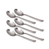 IndianArtVilla Matt Finsh Stainless Steel Cutlery Baby Spoon Set, 6 Pieces