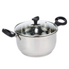 Crystal Stainless Steel Casserole with Glass Lid| 200 mm - 1300 gms