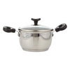 Crystal Stainless Steel Casserole with Glass Lid| 160 mm | 1.7 litre - 880 gms