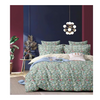 Decomizer Soft Glace Cotton King Size AC Blanket 2 Large Pillow Covers Green Small Flower Colour